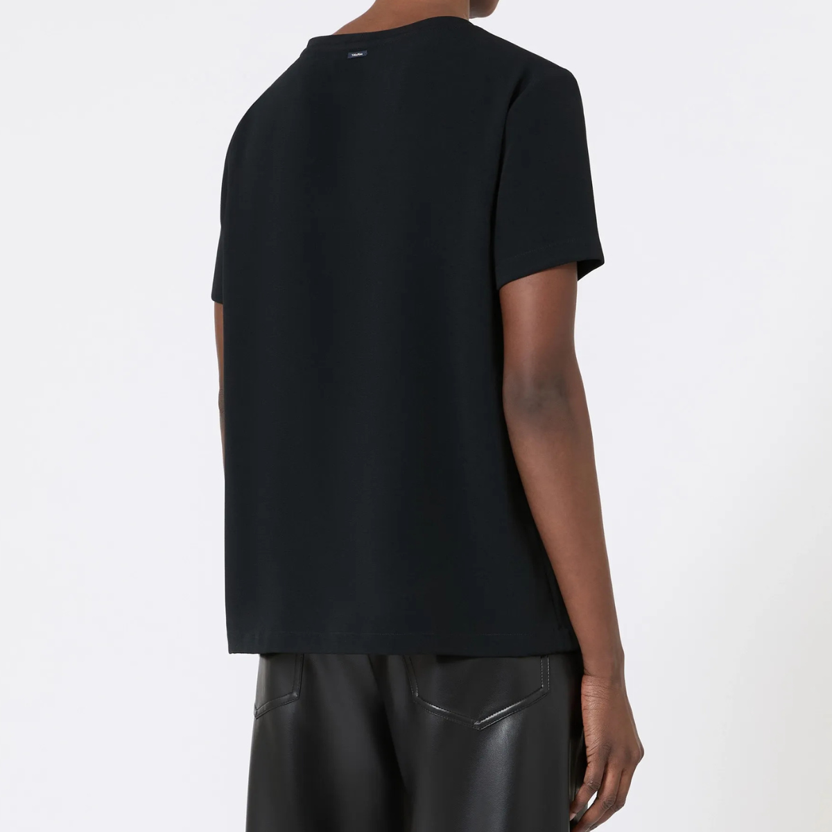 Max Mara T-Shirt in Raso di Viscosa Donna SMMRebecca Nero