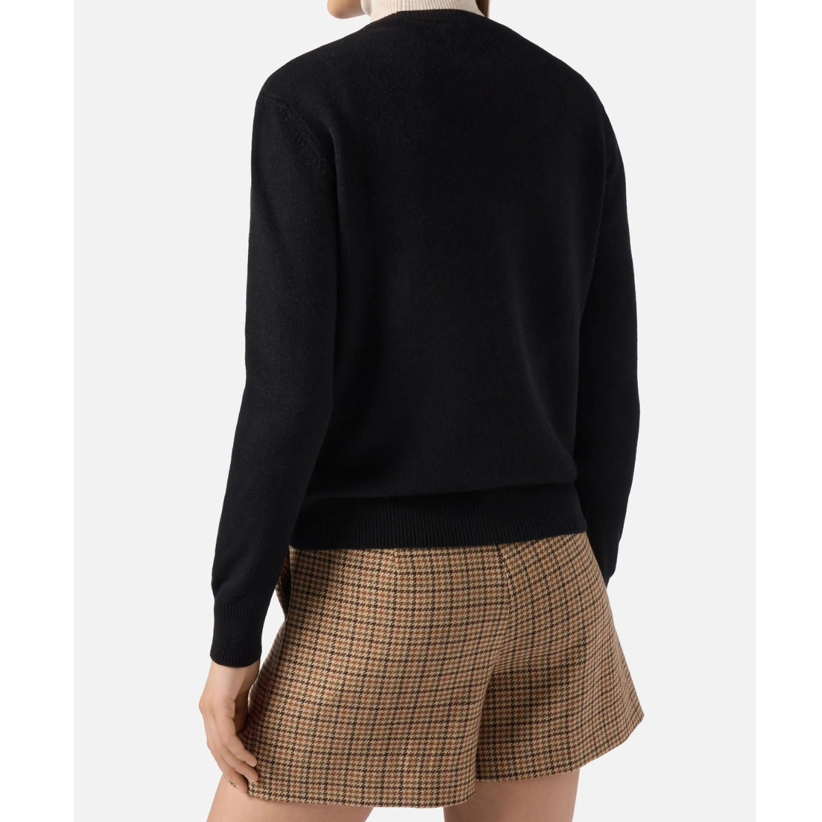 Mc2 Saint Barth Maglione New Queen in Misto Cashmere Vacanze di Natale Donna Nero