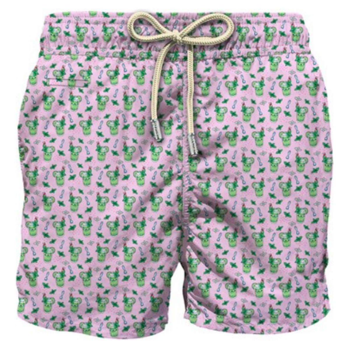 MC2 Saint Barth Costume Mare in Tessuto Leggero con Stampa Mojito Micro Uomo Rosa