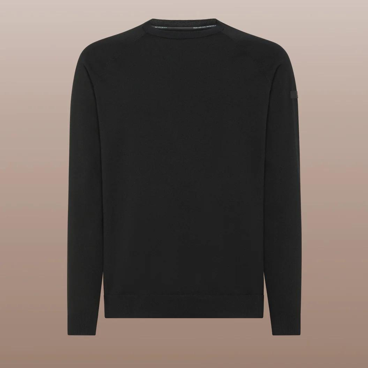 RRD Maglia Amos Cotton Round Knit Uomo Nero