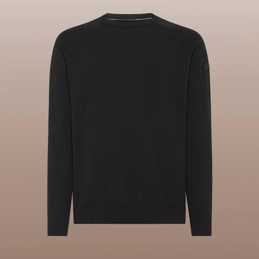 RRD Maglia Amos Cotton Round Knit Uomo Nero