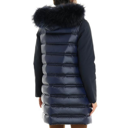 RRD Giubbotto Donna Winter Hybrid Parka Lady Fur Blu Notte