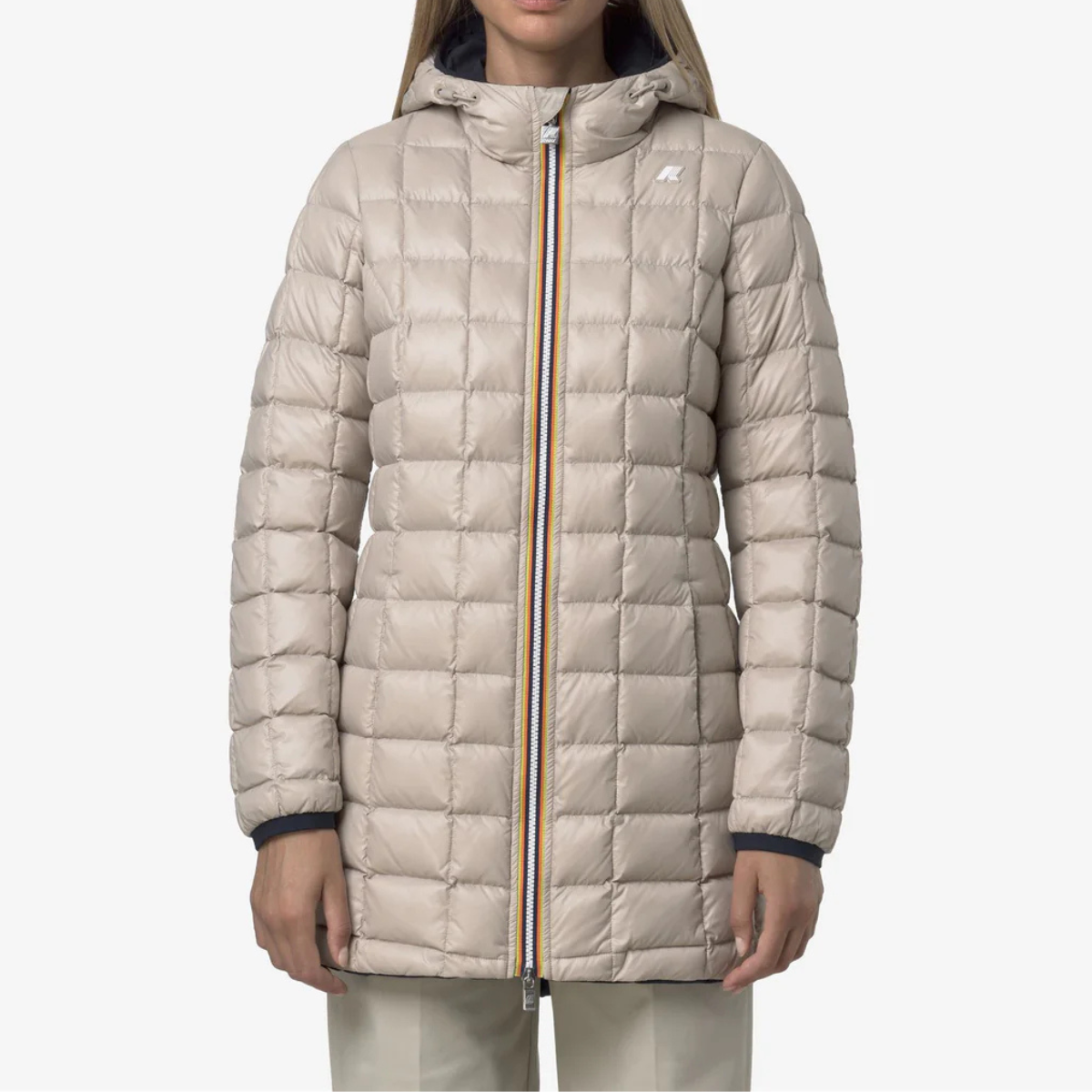 K-Way Piumino Reversibile Denise ST Thermo Double Donna Blue Depth-Beige Cashmere