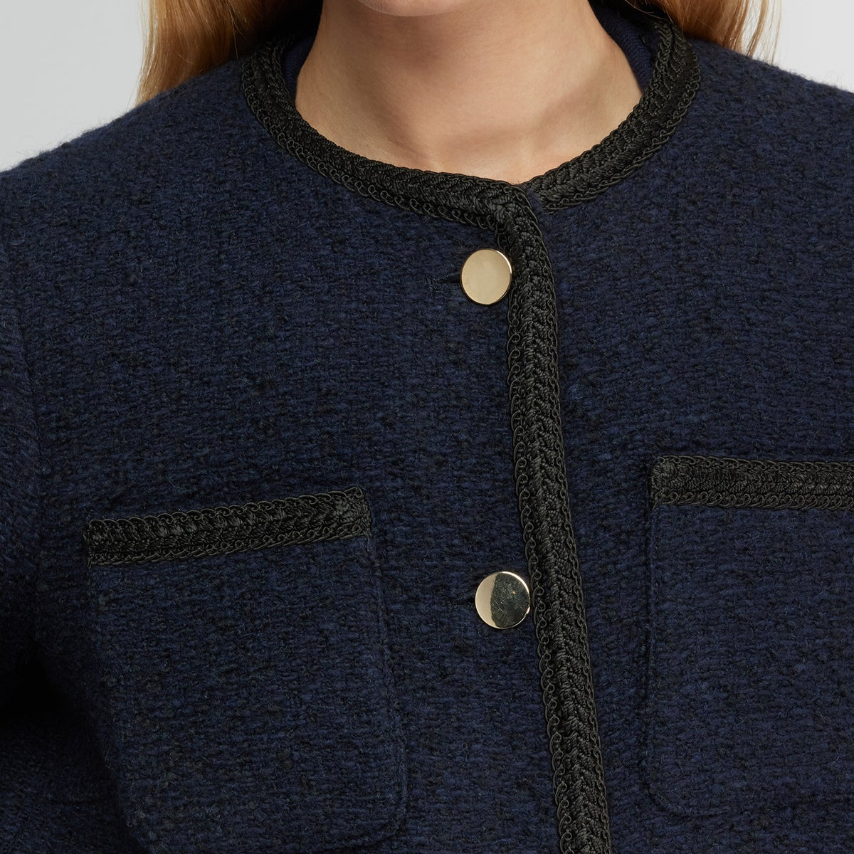 Semicouture Giacca in Tweed di Misto Lana Ricarda Donna Midnight