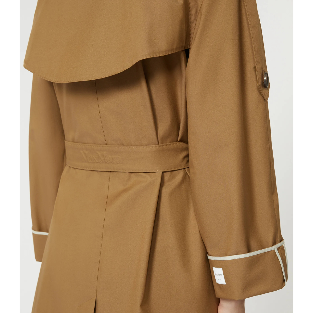 Max Mara Trench Over in Twill di Cotone Antigoccia MTCUTrench Donna Marrone