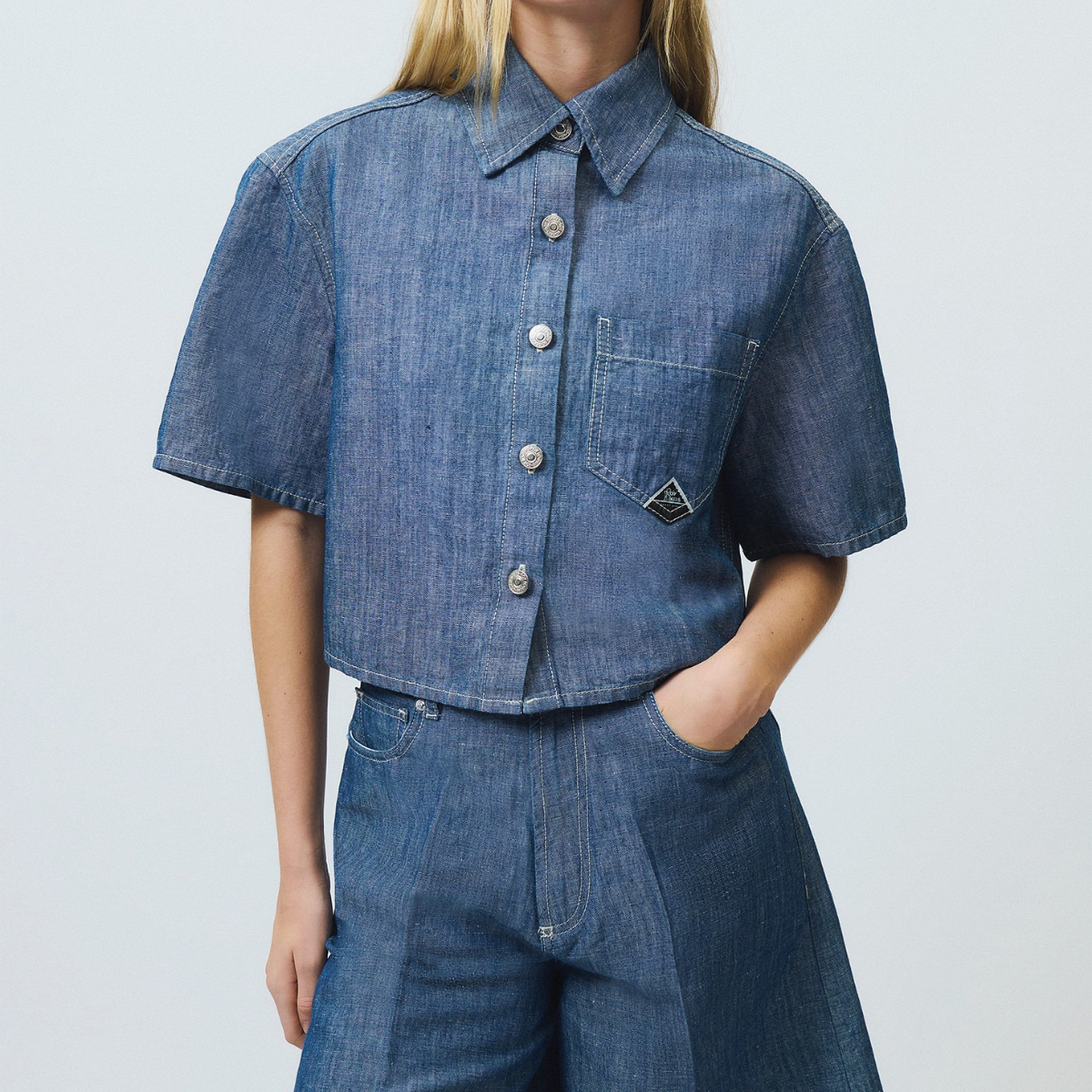 Roy Roger's Camician in Chambray Rinse Donna Indigo
