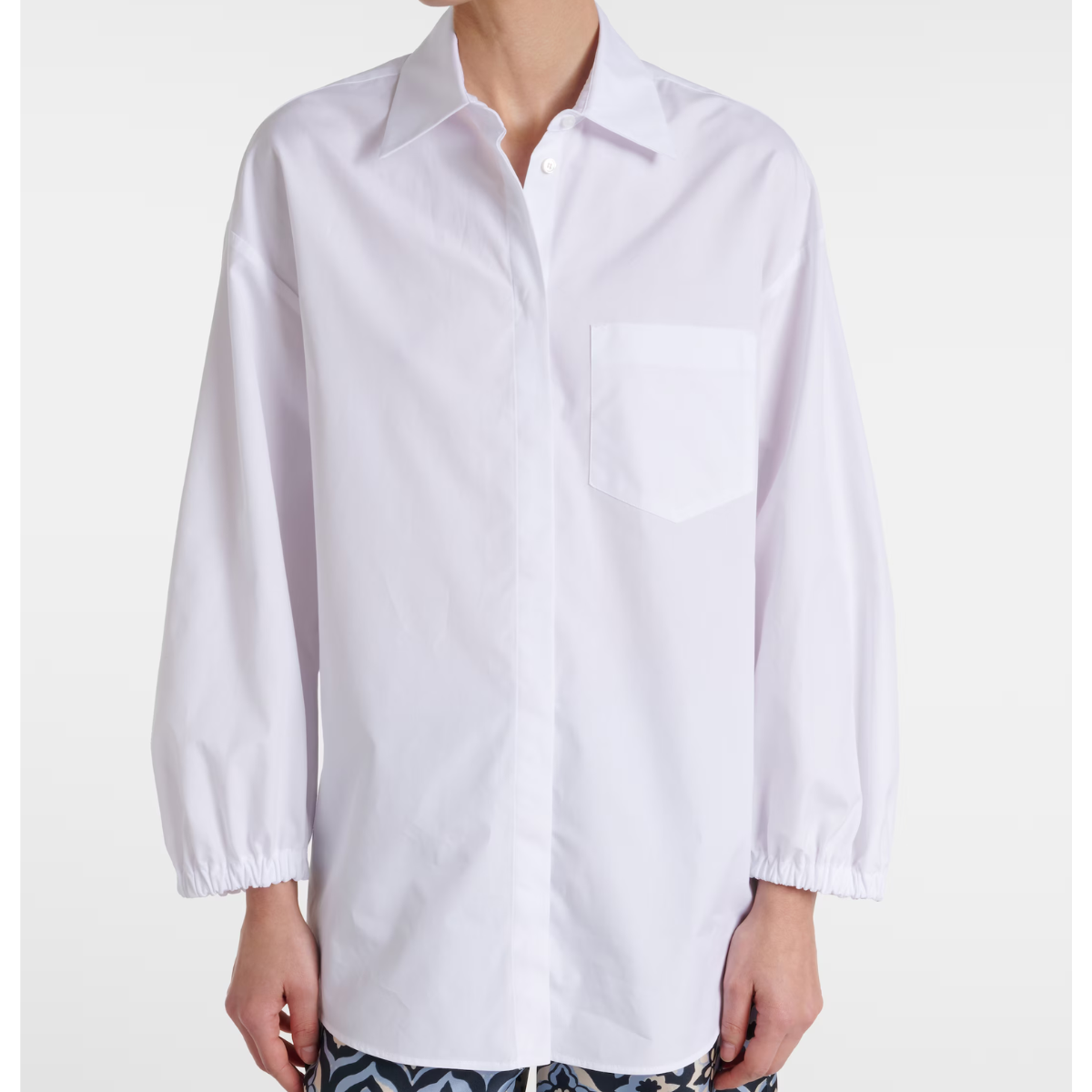 'S Max Mara Camicia in Cotone Timeo Donna Bianco