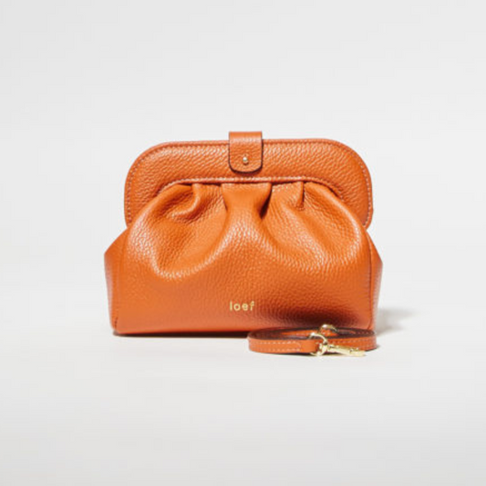 IoeF Borsa in Pelle Donna Mini Robby Arancio Exuberance