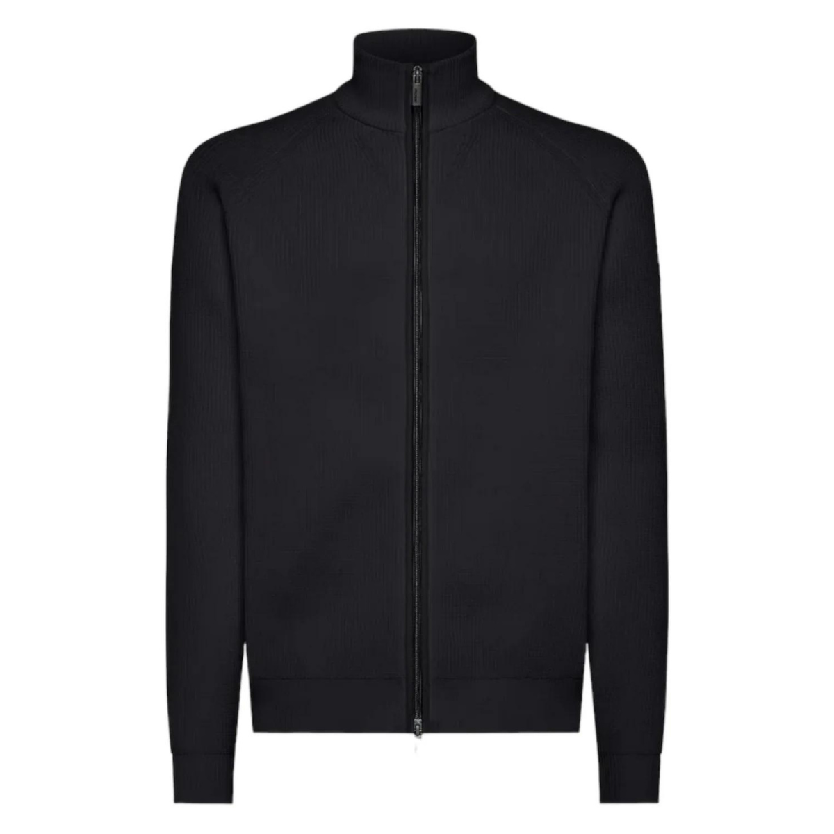 RRD Felpa in Cotone Uomo Knit Cotton Plain Zip Nero