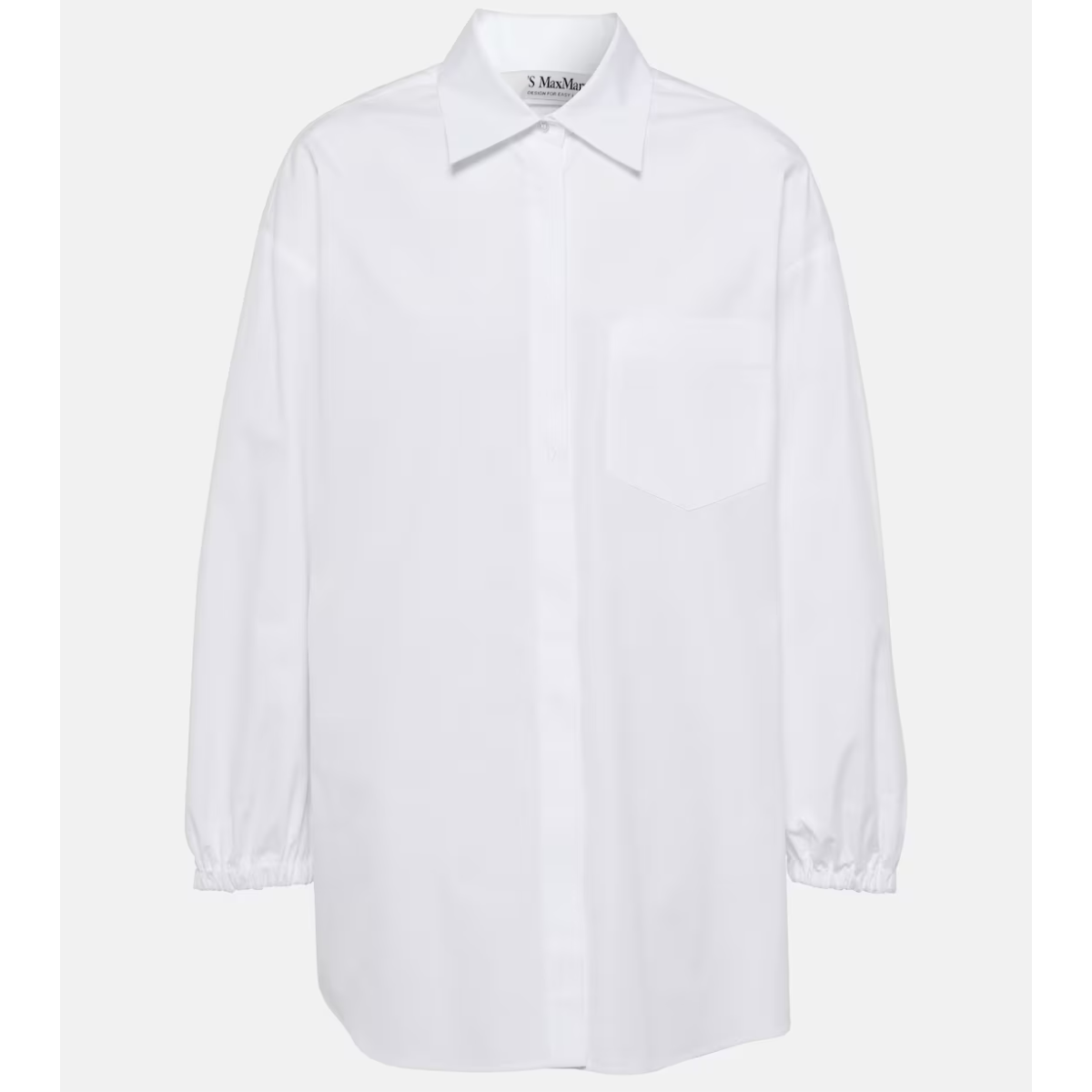 'S Max Mara Camicia in Cotone Timeo Donna Bianco