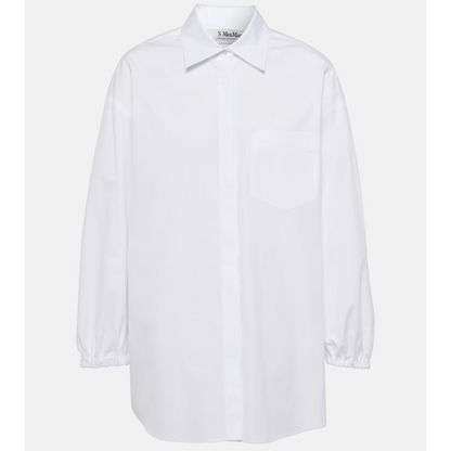 'S Max Mara Camicia in Cotone Timeo Donna Bianco