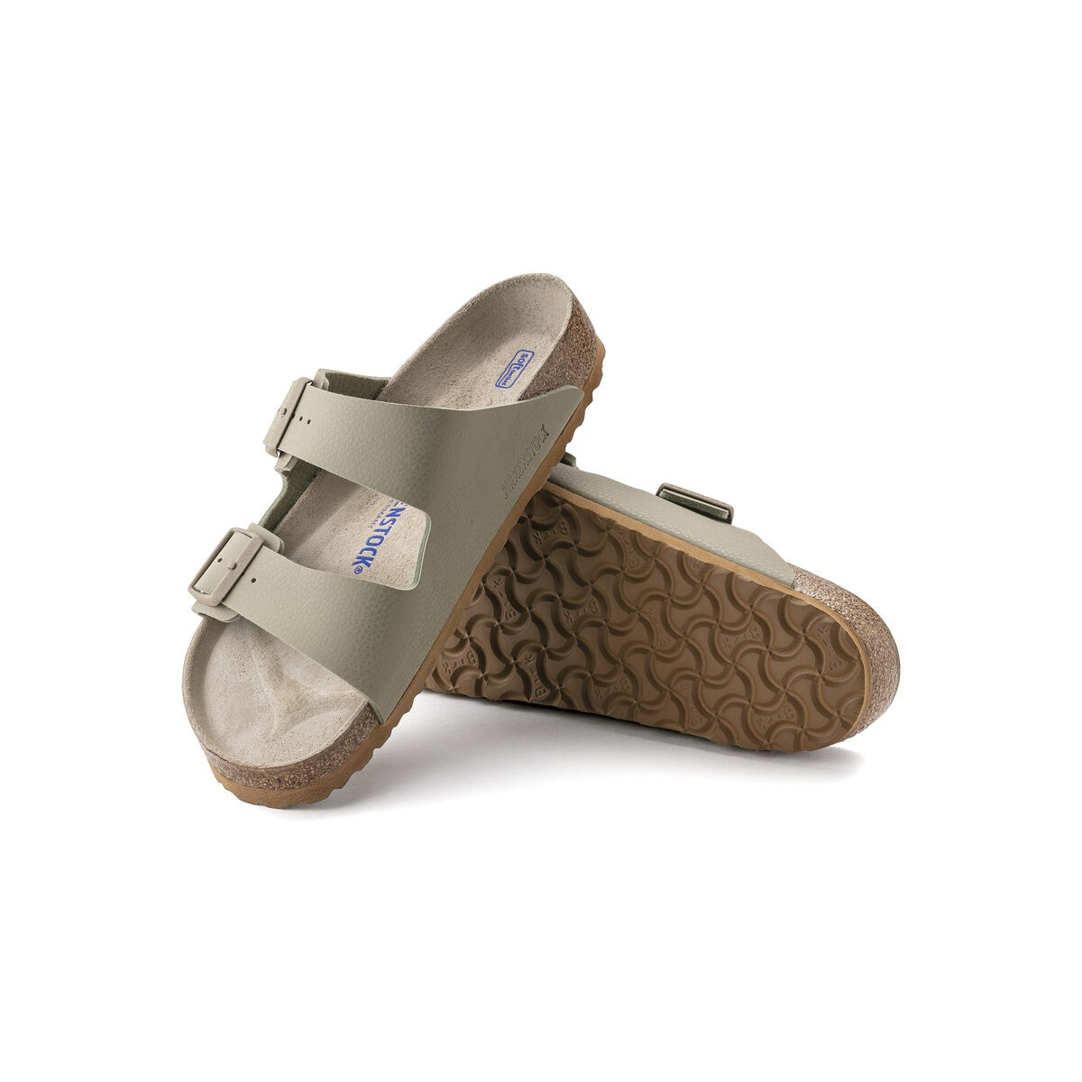 Birkenstock Sandalo in Birko-Flor Arizona Unisex Faded Khaki