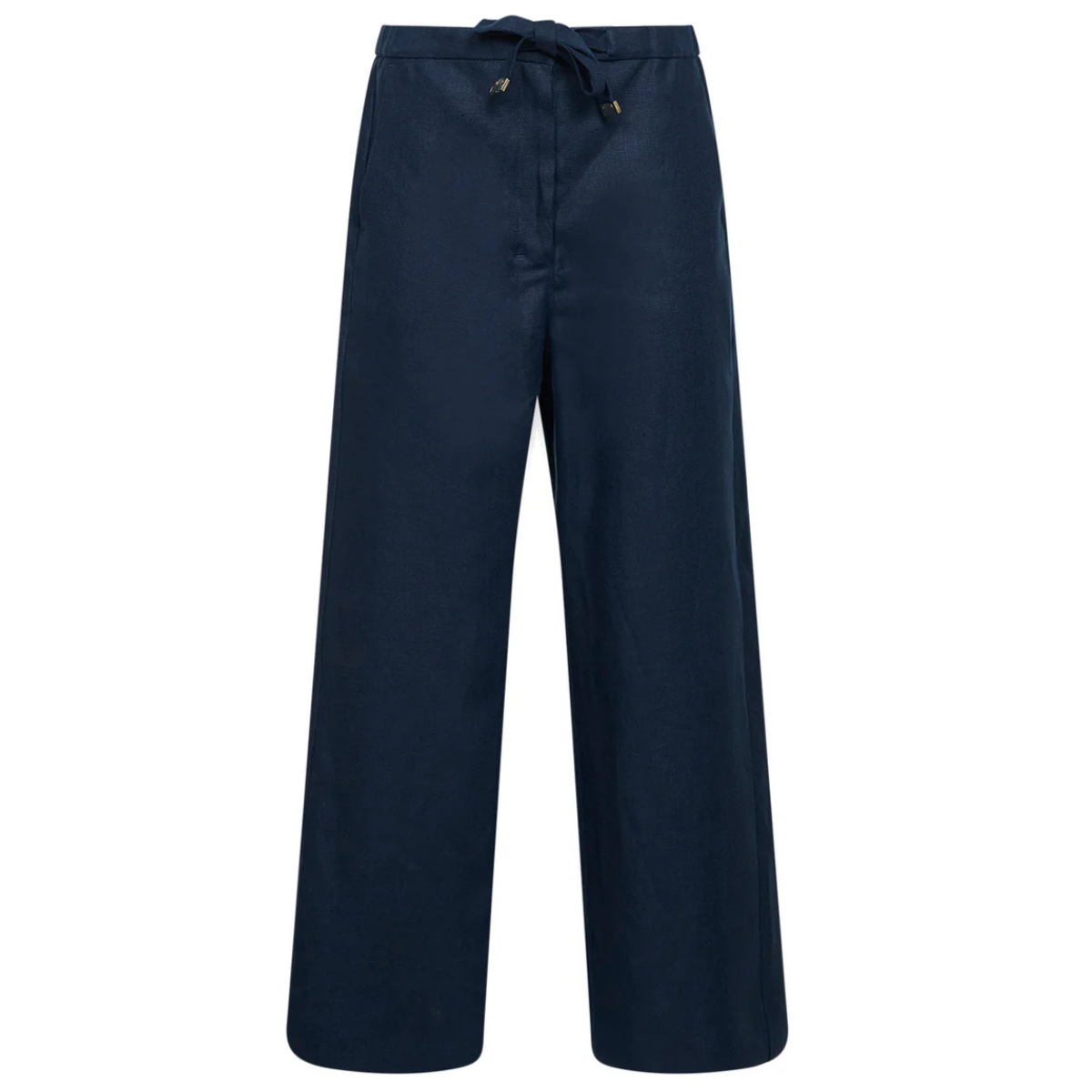 Max Mara Pantalone in Stuoia di Lino SMMAmedea Donna Blu Notte