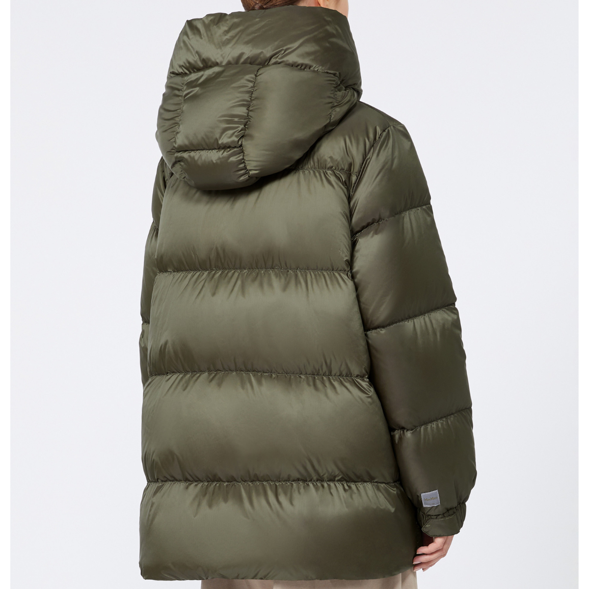 Max Mara Piumino in Tela Antigoccia Seia Donna Verde Kaki