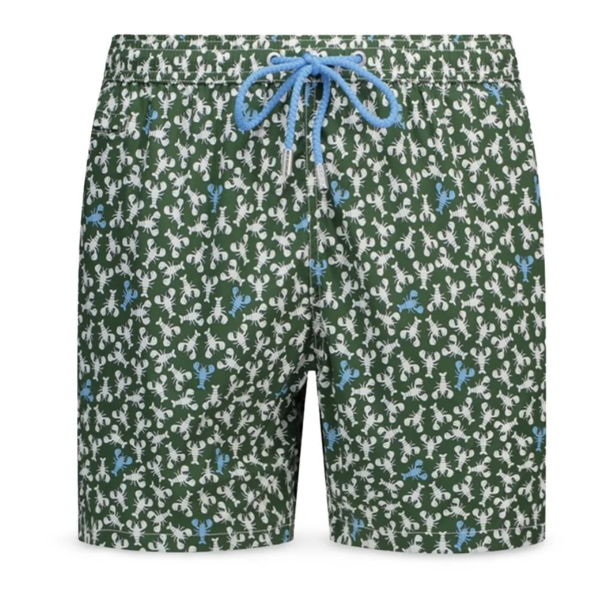 MC2 Saint Barth Costume a Pantaloncino Uomo Comfort con Stampa Lobstery Verde