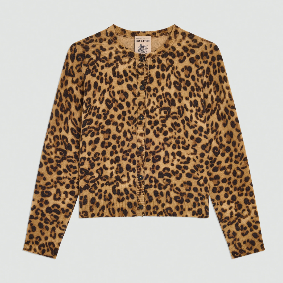Semicouture Cardigan in Misto Cachemire Donna Irmine Maculato