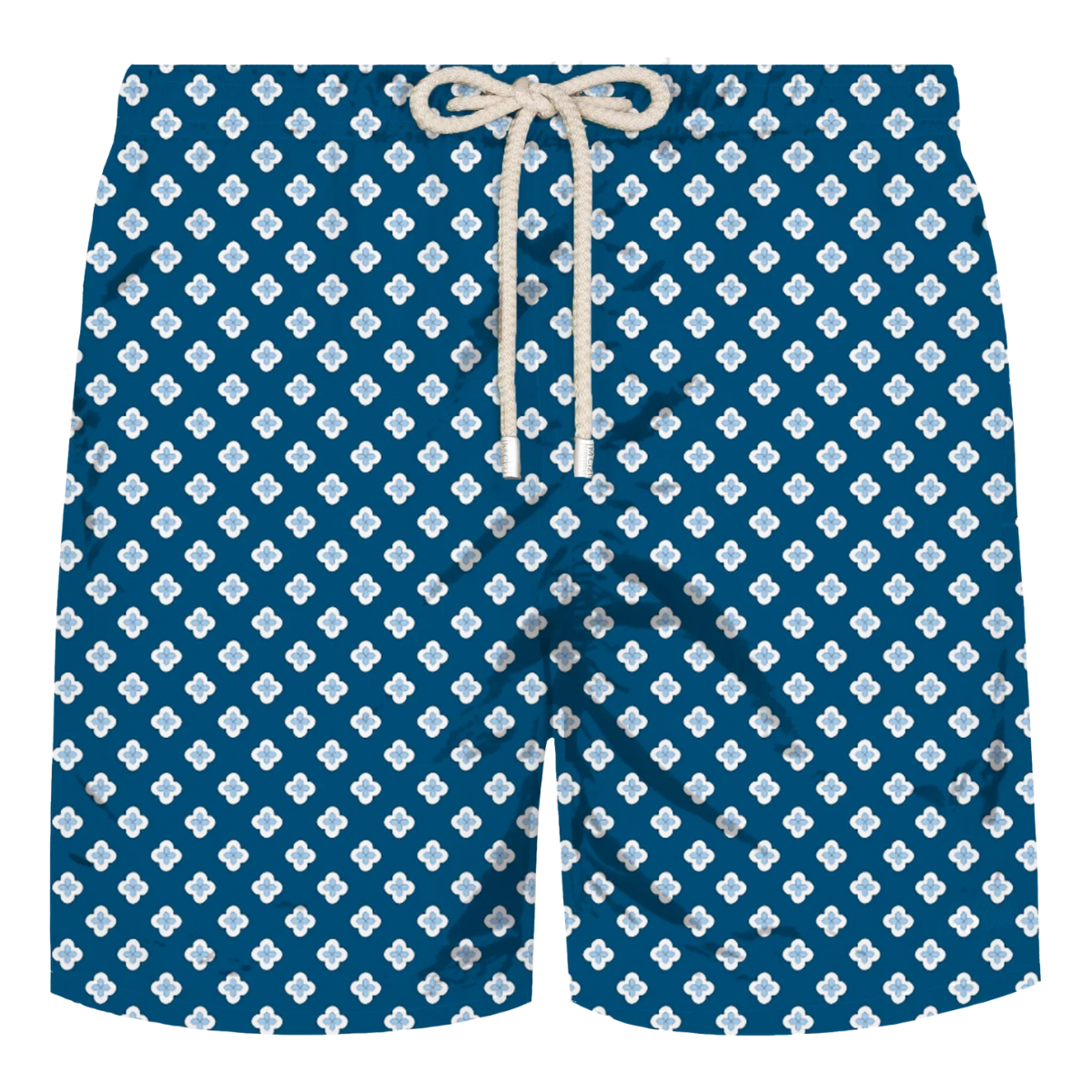 MC2 Saint Barth Costume a Pantaloncino Uomo Comfort con Stampa Cravatta Blu