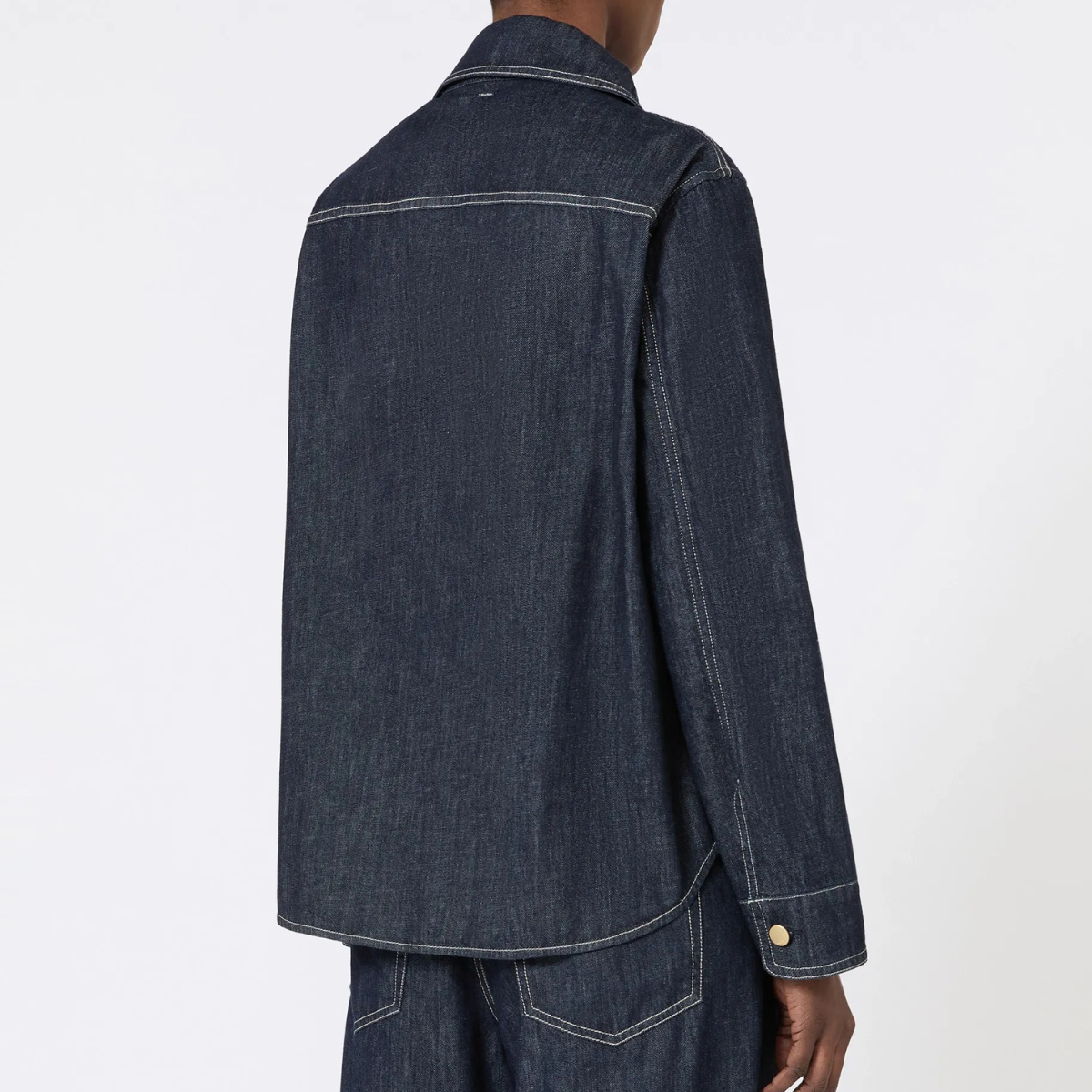 Max Mara Camicia in Denim di Cotone SMMEnfasi Donna Blu Marino