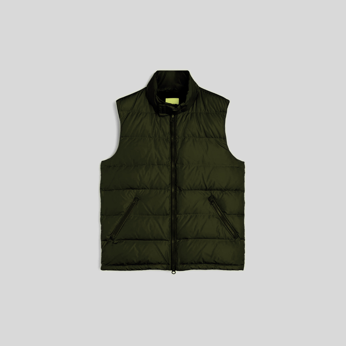 Aspesi Gilet Piuma Smanicato Uomo Slim Re Verde Militare