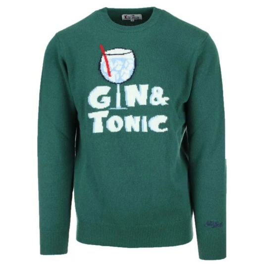 MC2 Saint Barth Maglia con Stampa Uomo Gin Tonic Verde