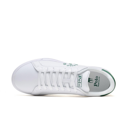 Polo Ralph Lauren Sneaker in Pelle Uomo Bianco e Verde