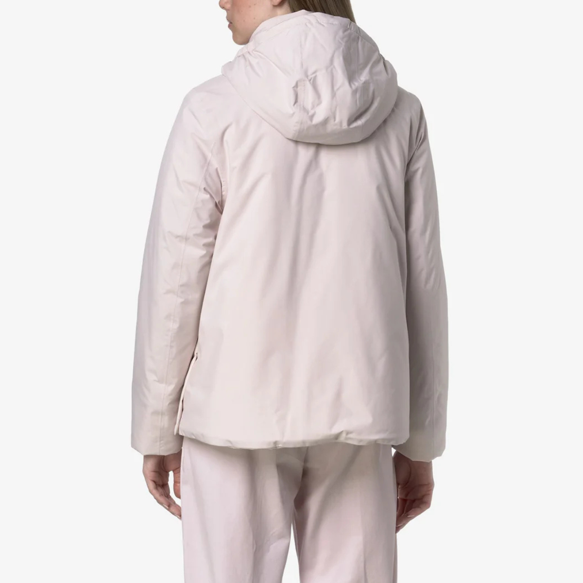 K-Way Giacca Corta con Fodera in Ecopelliccia Marlette Soft Touch Marmotta Donna Rose Hushed-Grey Goat