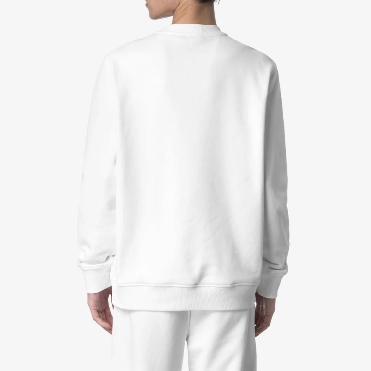 K-Way Felpa in Cotone Baptiste French Terry Uomo White