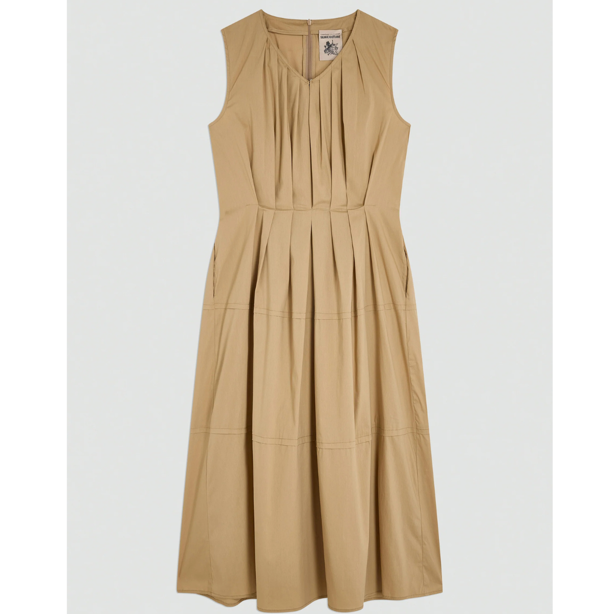 Semicouture Abito in Cotone Zoie Donna Canapa
