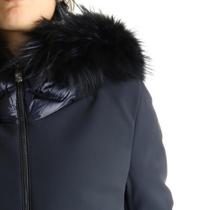 RRD Giubbotto Donna Winter Hybrid Parka Lady Fur Blu Notte