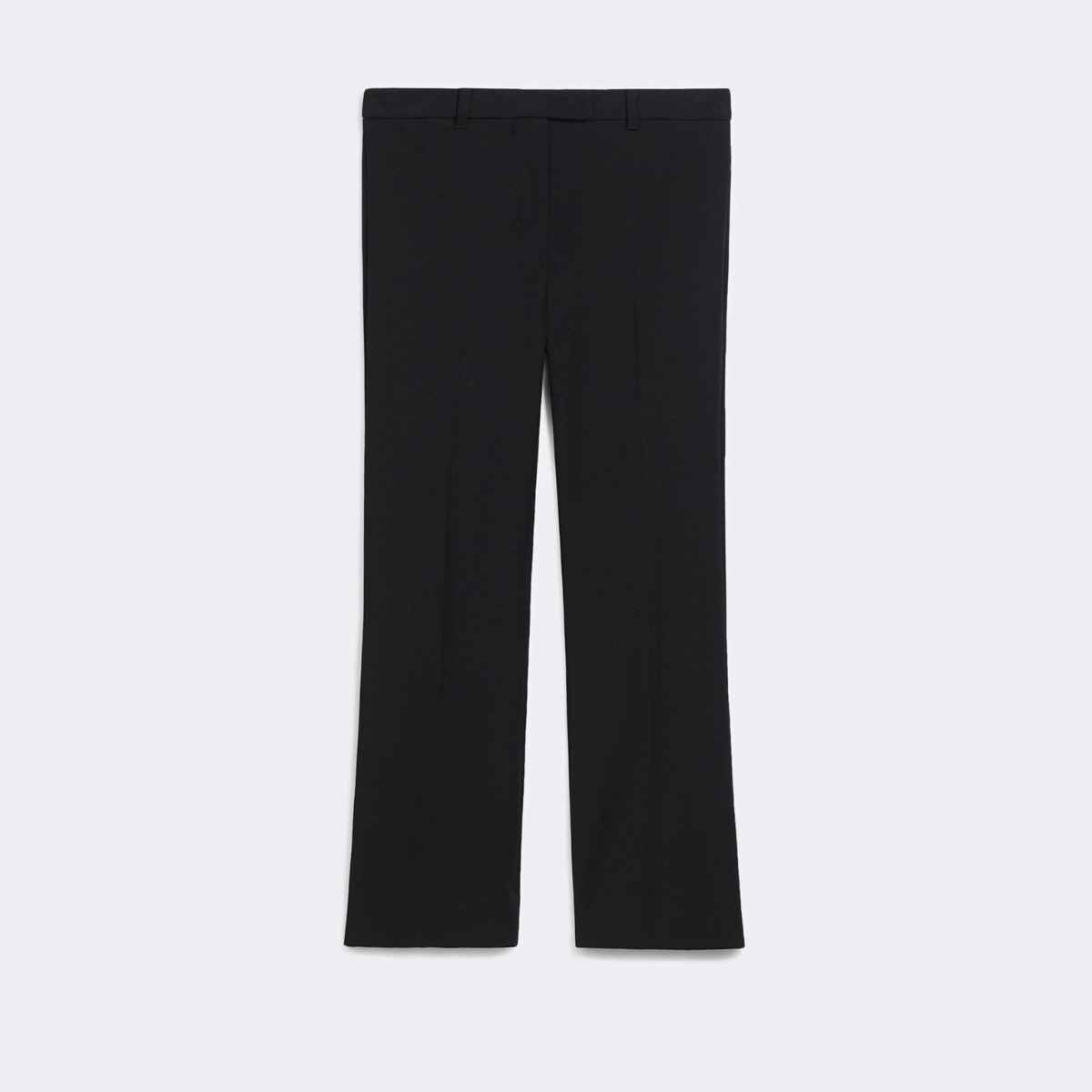 Max Mara Pantalone in Misto Cotone Elasticizzato Umanita Donna Nero