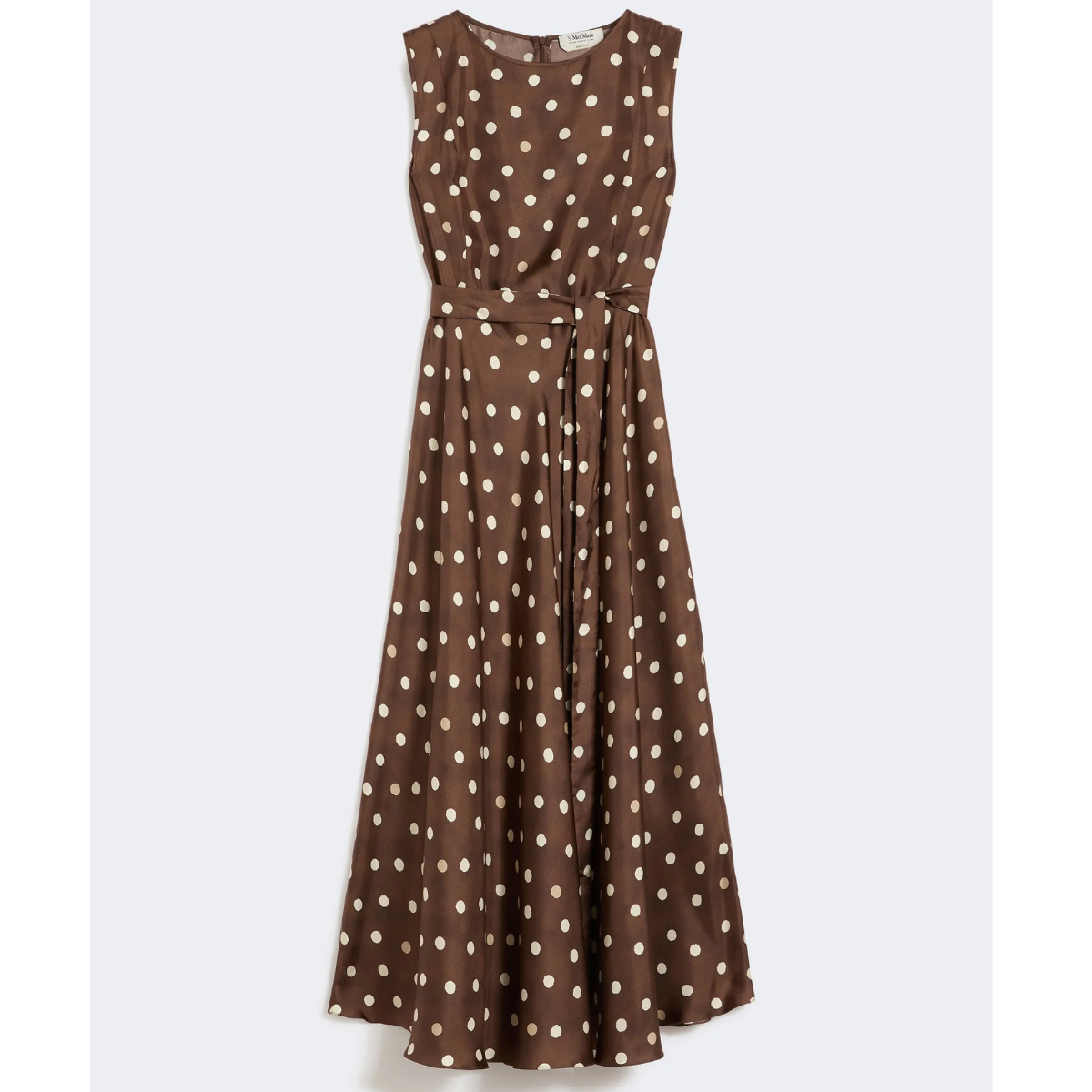 Max Mara Abito in Twill Fantasia Pois SMMMartina Donna Marrone