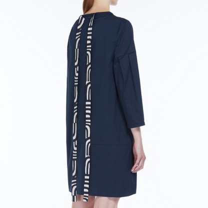 'S Max Mara Abito in Misto Cotone Miriam Donna Blu Notte