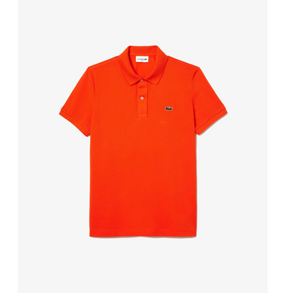 Lacoste Polo Manica Corta in Cotone L 12.12 Uomo Arancione