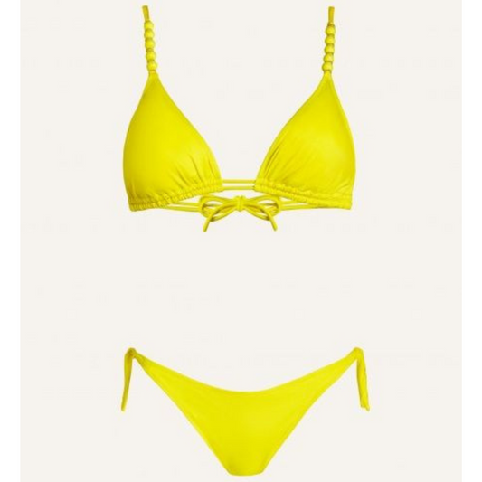 Pin Up Bikini Triangolo Imbottito Donna Giallo