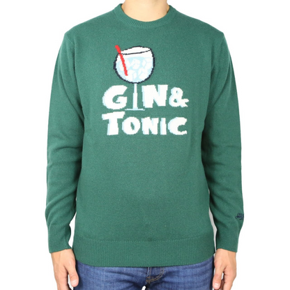 MC2 Saint Barth Maglia con Stampa Uomo Gin Tonic Verde