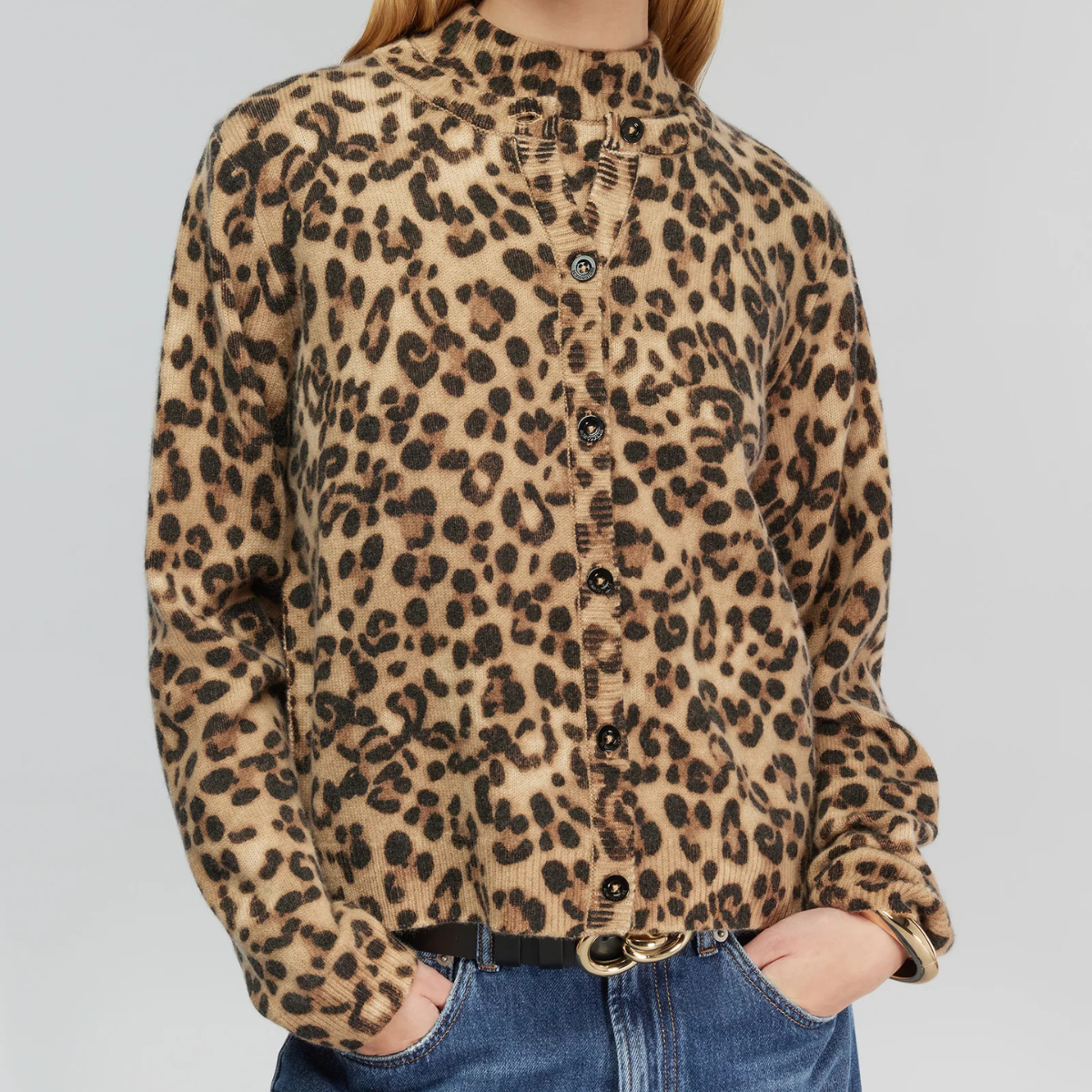 Semicouture Cardigan in Misto Cachemire Donna Irmine Maculato