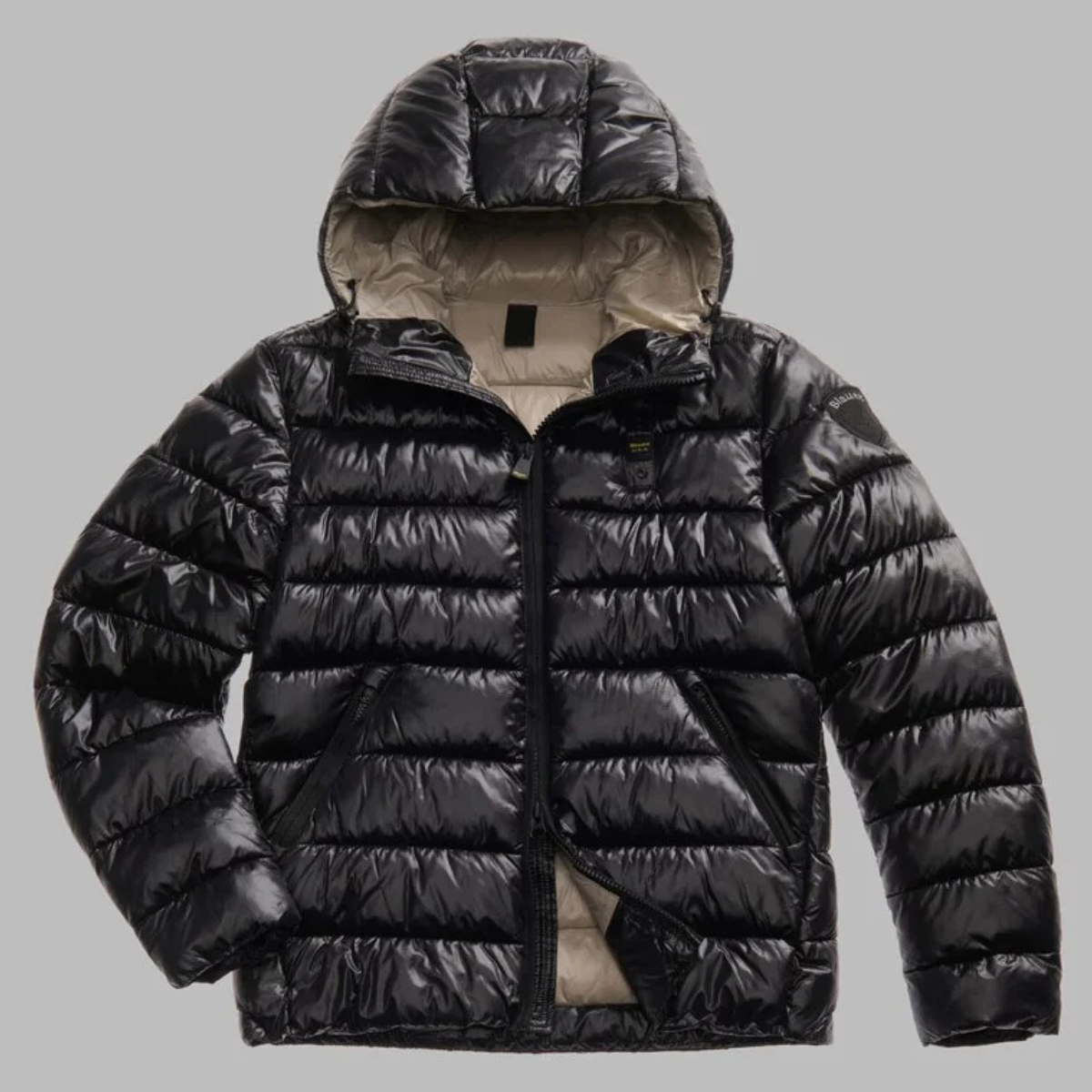 Blauer Giubbetto in Nylon Adams Uomo Nero