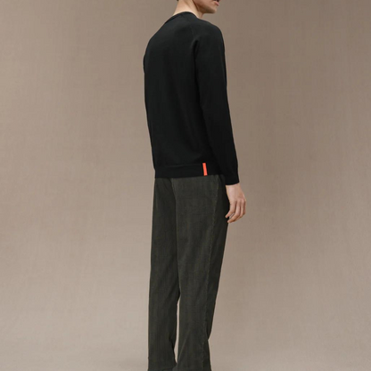 RRD Maglia Amos Cotton Round Knit Uomo Nero