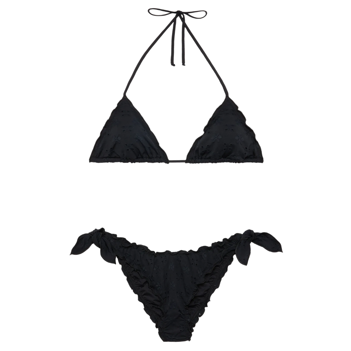 Mc2 Costume a Triangolo in Pizzo Sangallo Sagittarius Moon Donna Nero