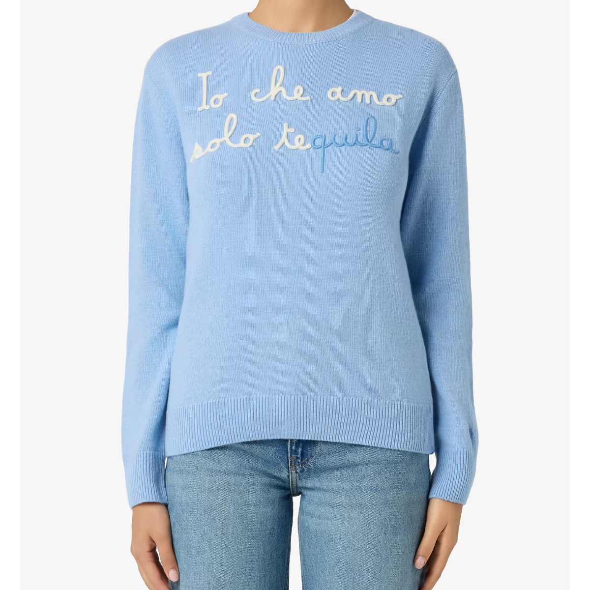 Mc2 Saint Barth Maglione New Queen Amo solo Tequila Donna Azzurro