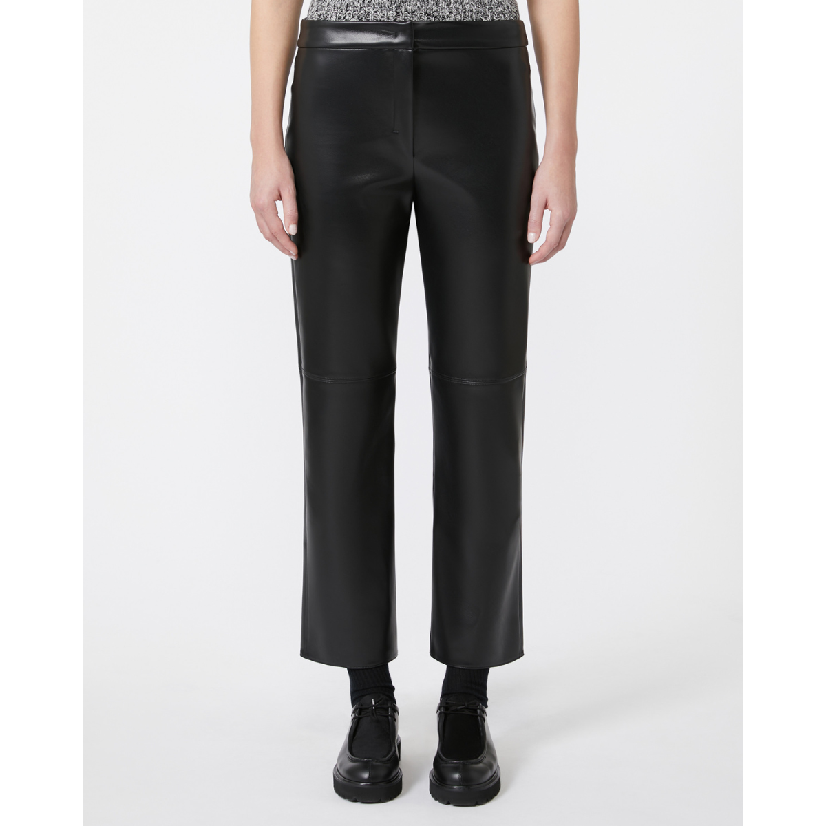 Max Mara Pantalone in Tessuto Spalmato Sublime Donna Nero