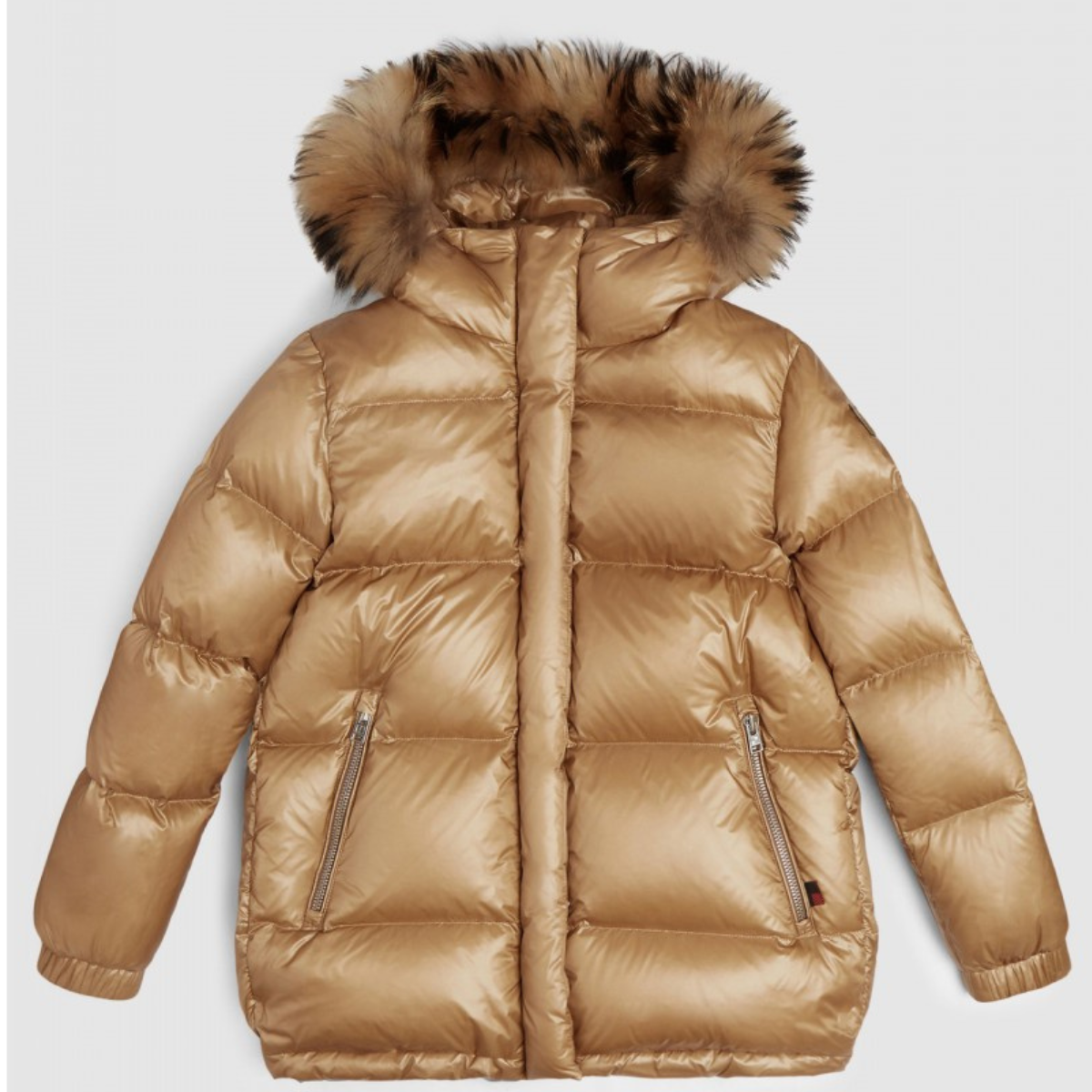 Woolrich Piumino con Pelliccia Donna WS Aliquippa Parka Gold Khaki