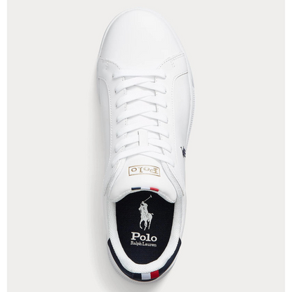 Polo Ralph Lauren Sneakers in Pelle Heritage Court Uomo Bianco/Blu