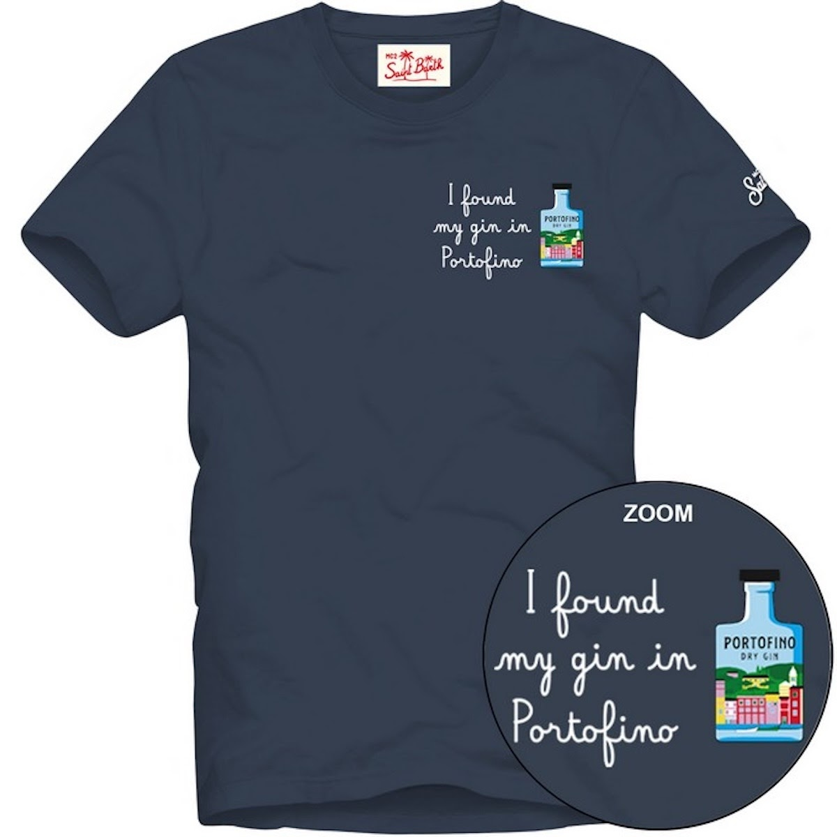 Mc2 Saint Barth T-Shirt in Cotone Uomo Portofino Gin Hab Blu