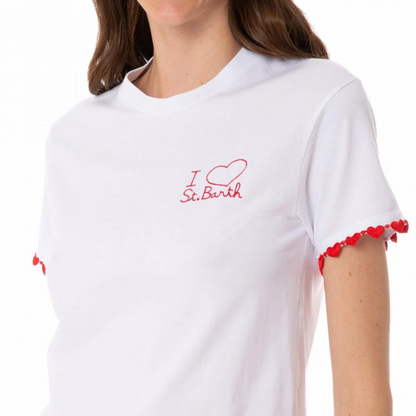 MC2 Saint Barth T-Shirt in Cotone Emilie Donna Bianco