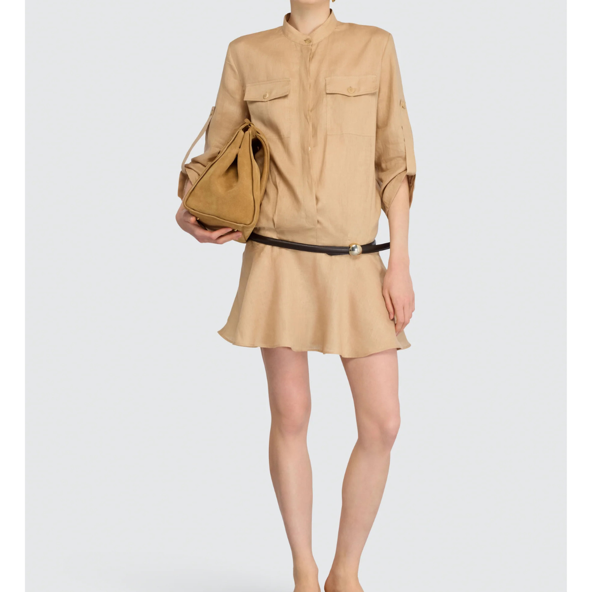 Semicouture Abito Mini in Lino Carola Donna Canapa
