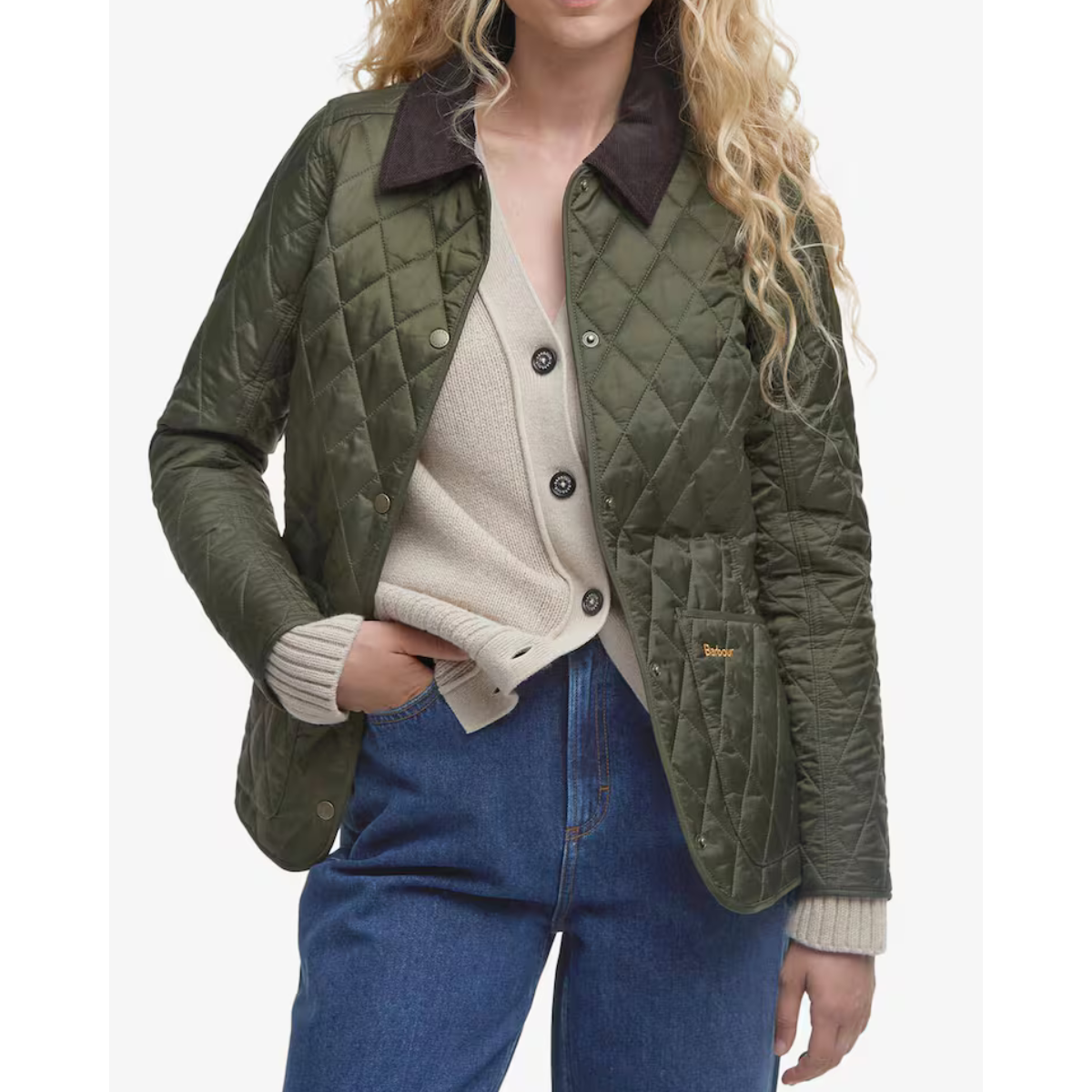 Barbour Giacca Trapuntata Annandale Donna Verde Oliva