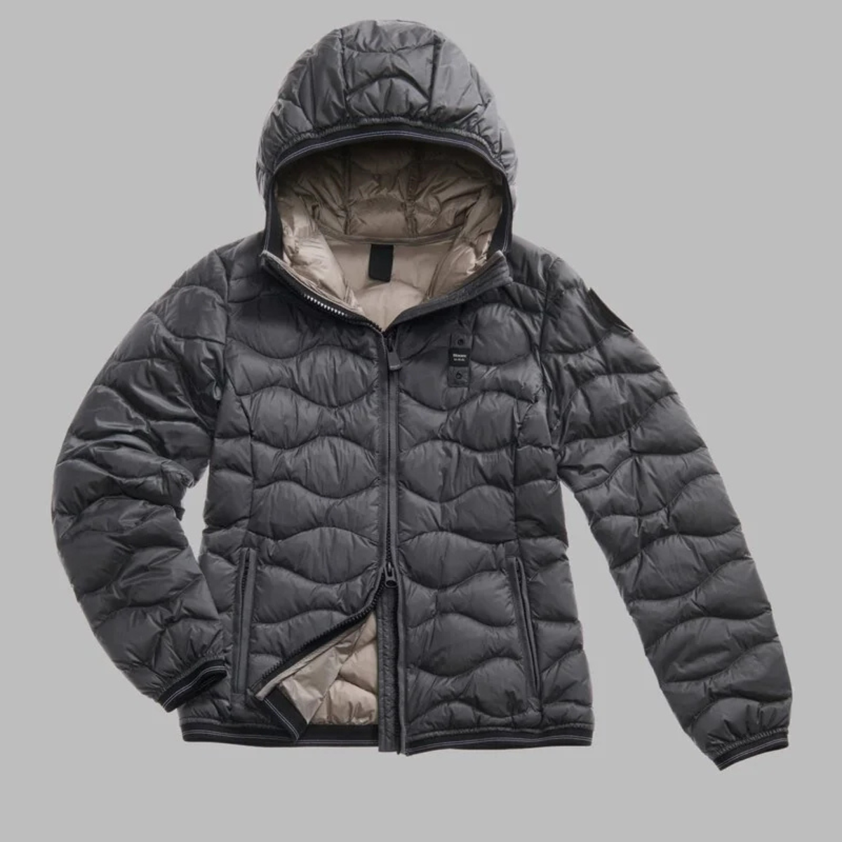 Blauer Piumino ad Onde Camelia Donna Nero