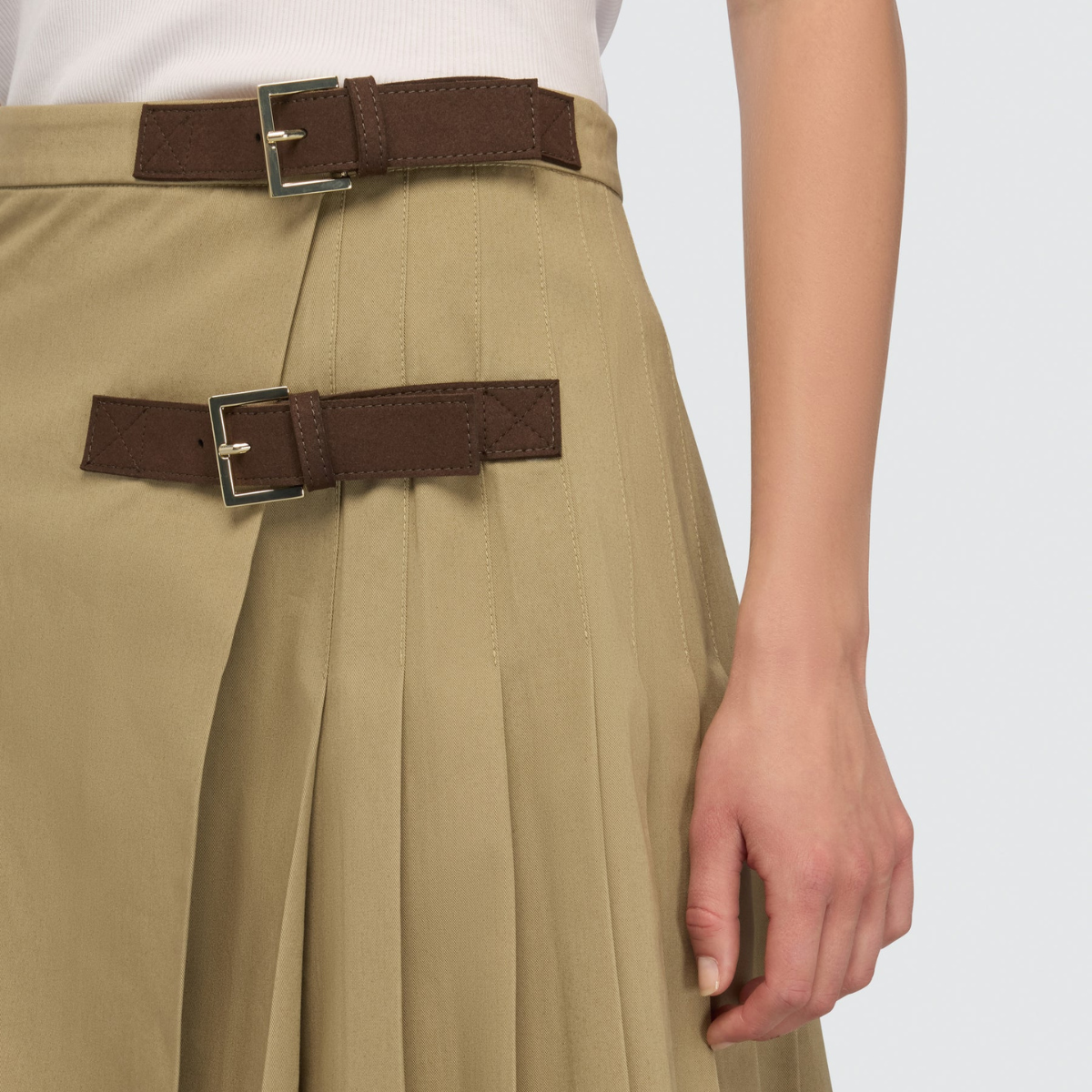 Semicouture Gonna in Cotone Pabla Donna Felce