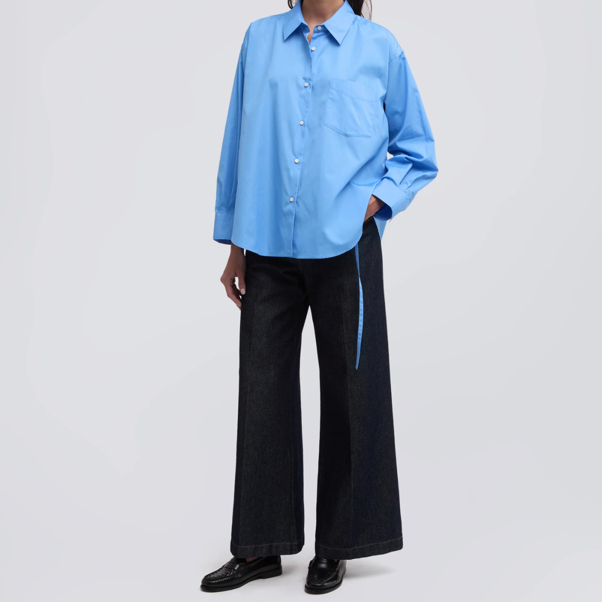Aspesi Camicia in Popeline di Cotone Mod. 5446 Donna Azzurro